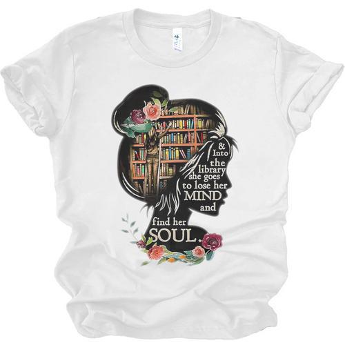 Book Reading Bookworm Book Lover Women Kids Girls Librarian Premium Unisex Jersey T-Shirt - Bookorys AU