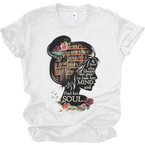 Book Reading Bookworm Book Lover Women Kids Girls Librarian Unisex Jersey T-Shirt - Bookorys