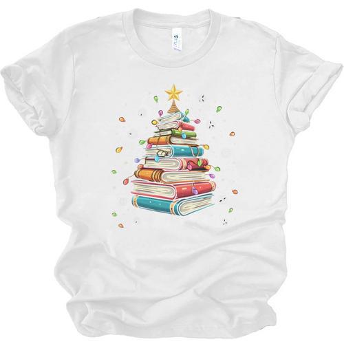All Booked For Christmas Book Christmas Book Lover Librarian Unisex Jersey T-Shirt - Bookorys