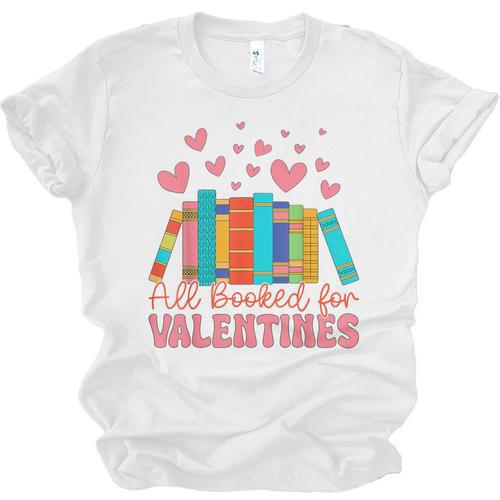 All Booked For Valentines Book Lover Valentine's Day Unisex Jersey T-Shirt - Bookorys