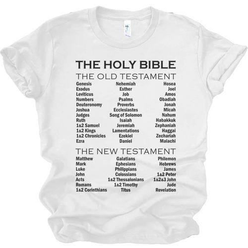 The Books Of The Bible Old And New Testament Complete List Unisex Jersey T-Shirt - Bookorys