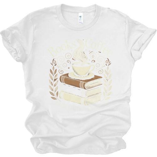 Books Coffee And Quiet Places Literature Unisex Jersey T-Shirt - Bookorys AU