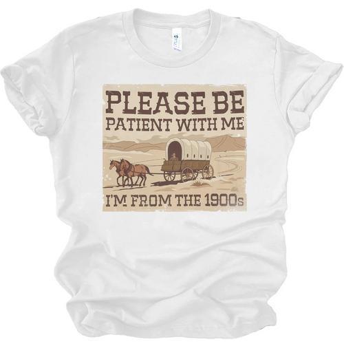 Boomer Millennial Please Be Patient I'm From The 1900s Premium Unisex Jersey T-Shirt - Figerry