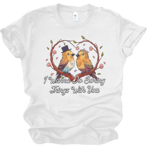Do Boring Things With You Introvert Couples Antisocial Unisex Jersey T-Shirt - Raresse