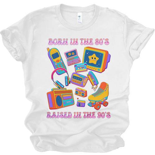 Born In The 80s Raised In The 90s Nostalgia Retro Memories Premium Tri-Blend Unisex Jersey T-Shirt - Figerry