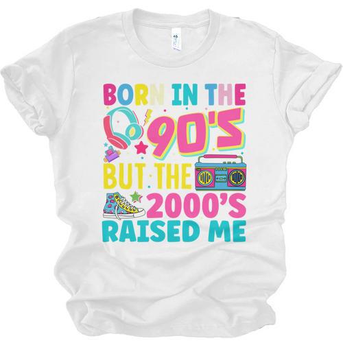 Born In The 90's But The 2000's Raised Me Y2K Nostalgia Unisex Jersey T-Shirt - Figerry