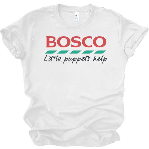 Bosco Little Puppets Help Irish Nostalgia Retro 80s Premium Tri-Blend Unisex Jersey T-Shirt - Figerry