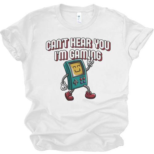 Cant Hear You Im Gaming Introvert Gamer Antisocial Unisex Jersey T-Shirt - Raresse