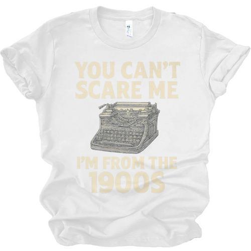 You Can't Scare Me I'm From The 1900s Vintage Typewriter Premium Unisex Jersey T-Shirt - Figerry