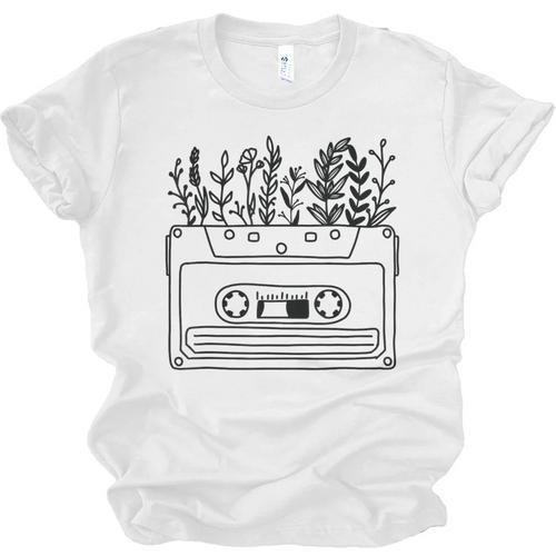 Cassette Tee 80s 90s Retro Party Costume Nostalgia Cassette Unisex Jersey T-Shirt - Figerry