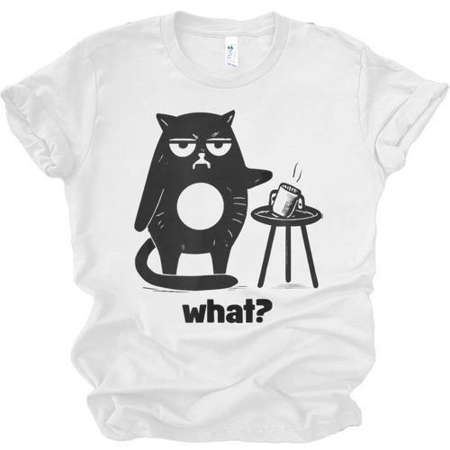 Cat What Humor Introvert Anti-Social Unisex Jersey T-Shirt - Raresse