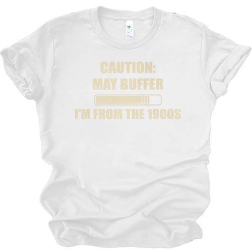 Caution May Buffer I'm From The 1900s Premium Unisex Jersey T-Shirt - Figerry