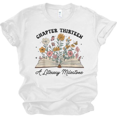Chapter 13 A Literary Milestone 13th Birthday Book Lovers Unisex Jersey T-Shirt - Bookorys DE