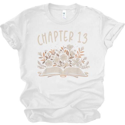 Chapter 13th Birthday Bookworm 13 Years Old For Book Lovers Unisex Jersey T-Shirt - Bookorys