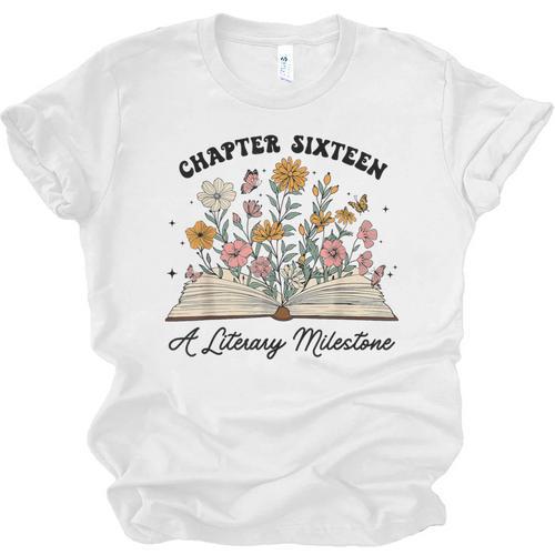 Chapter 16 A Literary Milestone 16th Birthday Book Lovers Unisex Jersey T-Shirt - Bookorys DE