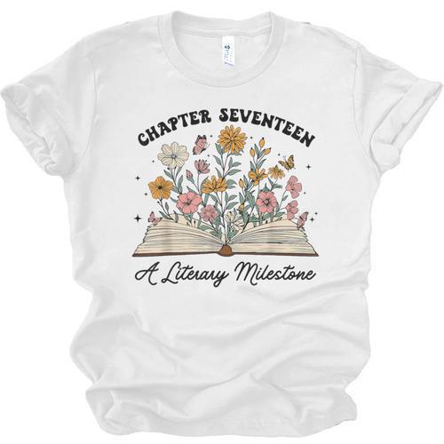 Chapter 17 A Literary Milestone 17th Birthday Book Lovers Unisex Jersey T-Shirt - Bookorys DE