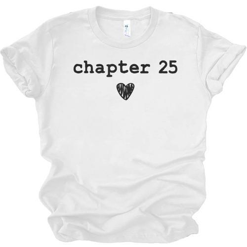 Chapter 25 Book Lovers Readers & Authors 25th Birthday Unisex Jersey T-Shirt - Bookorys