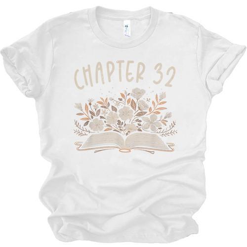 Chapter 32nd Birthday Bookworm 32 Years Old For Book Lovers Unisex Jersey T-Shirt - Bookorys