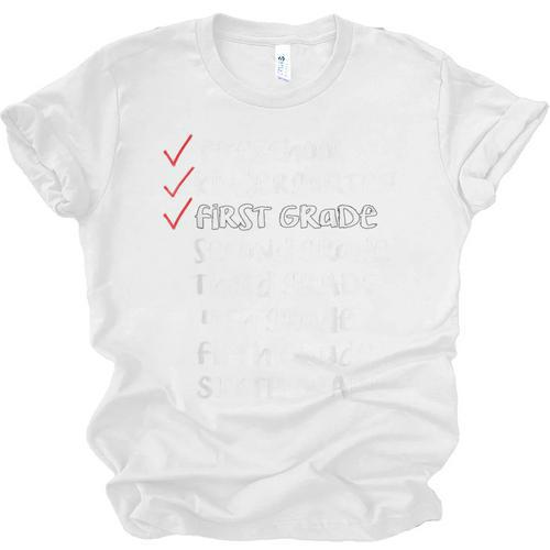 Checklist 1st Grade Class Of 2031 Shirt Graduation Unisex Jersey T-Shirt - Best Gift Smart