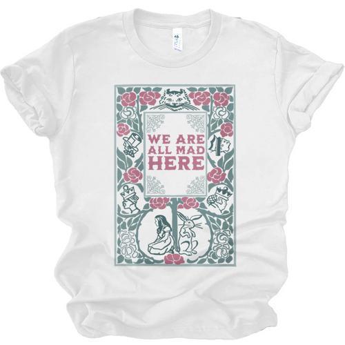 Cheshire Cat Alice In Wonderland Vintage Book Unisex Jersey T-Shirt - Bookorys DE