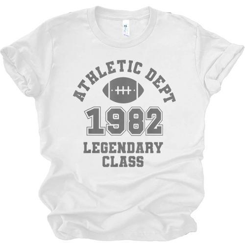 Class Of 1982 Graduation Yr High School Pride Vintage Retro Unisex Jersey T-Shirt - Best Gift Smart