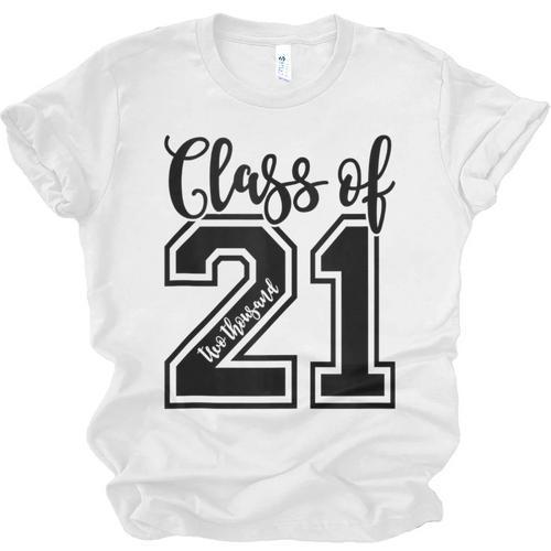 Class Of 2021 Senior 21 Cool Graduation Unisex Jersey T-Shirt - Best Gift Smart