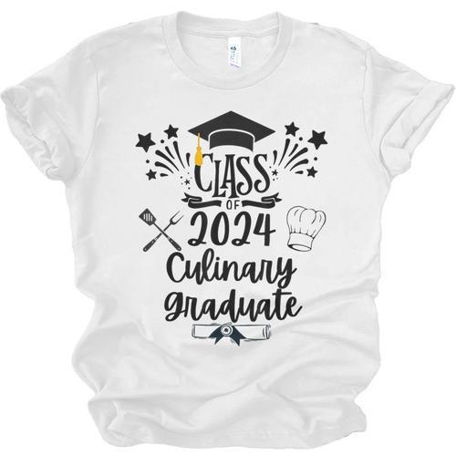 Class Of 2024 Culinary Graduate Culinary Chef Graduation Unisex Jersey T-Shirt - Best Gift Smart