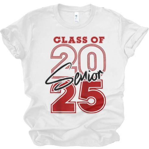 Class Of 2025 Senior 2025 Graduation Red Raglan Baseball Tee Unisex Jersey T-Shirt - Best Gift Smart