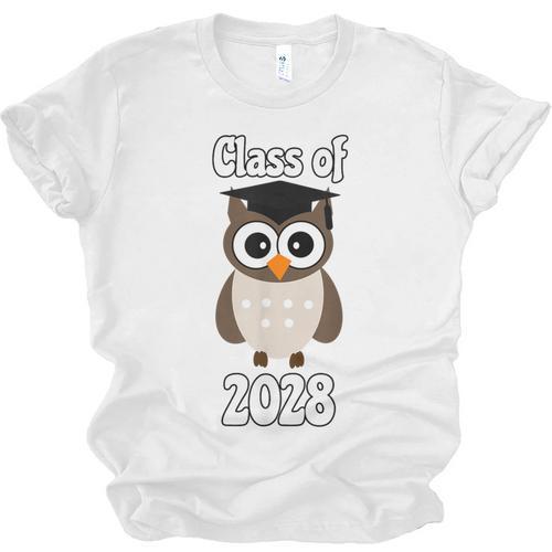 Class Of 2028 TShirt Back To School Graduation Year Boy Girl Unisex Jersey T-Shirt - Best Gift Smart
