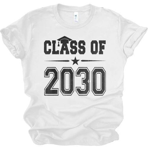 Class Of 2030 Shirt Graduation Unisex Jersey T-Shirt - Best Gift Smart