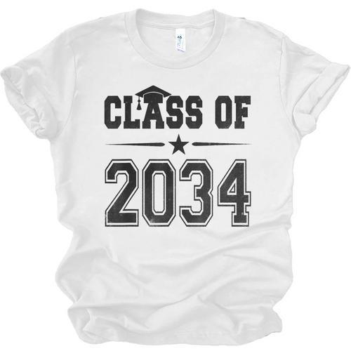 Class Of 2034 Shirt Graduation Unisex Jersey T-Shirt - Best Gift Smart