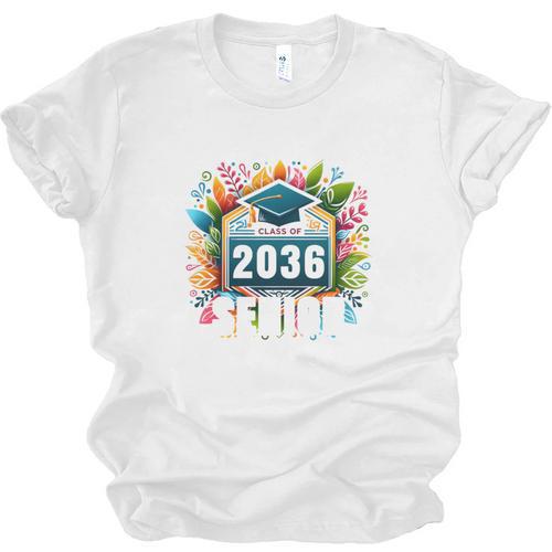 Class Of 2036 Graduation School Vintage Senior 2036 Unisex Jersey T-Shirt - Best Gift Smart