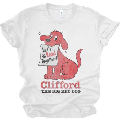 Clifford The Big Red Dog Let's Read Together Vintage Book Unisex Jersey T-Shirt - Bookorys