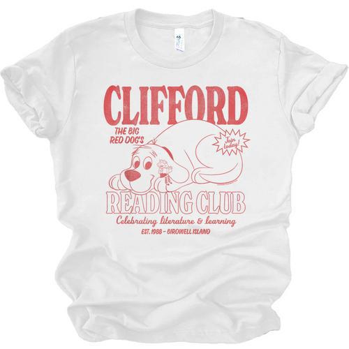 Clifford The Big Red Dog Reading Club Est 1988 Kids Books Unisex Jersey T-Shirt - Bookorys
