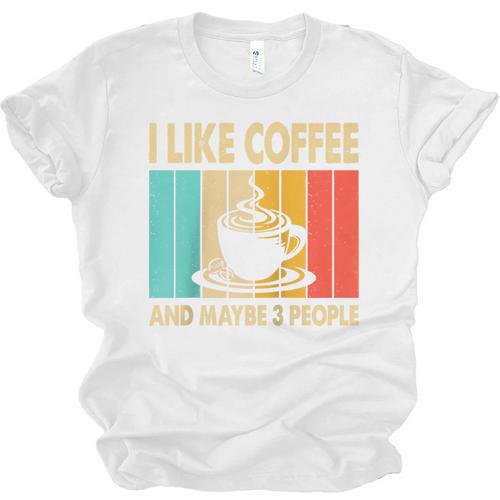 I Like Coffee And Maybe 3 People Introvert Anti-Social Raglan Baseball Tee Unisex Jersey T-Shirt - Raresse