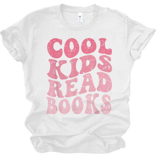 Cool Kids Read Books Library Book Reader Book Nerd Unisex Jersey T-Shirt - Bookorys AU