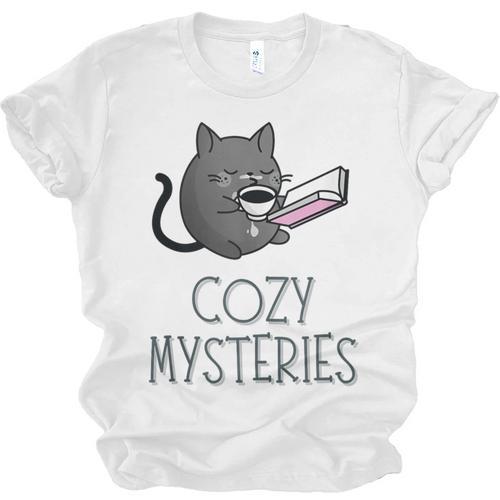 Cozy Mysteries Coffee And Novel For Book Lovers Unisex Jersey T-Shirt - Bookorys