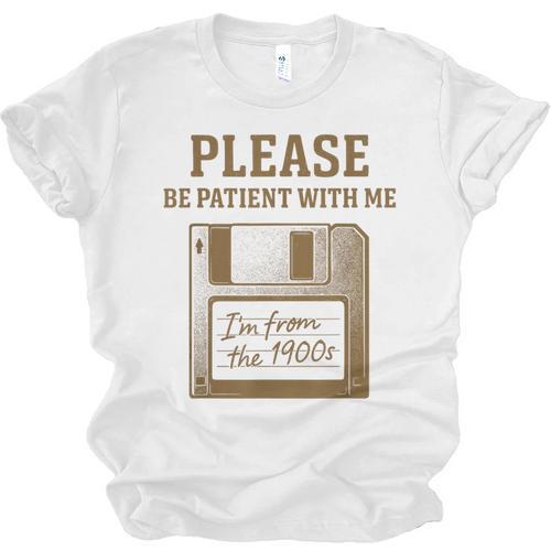Dad Joke I'm From The 1900s Old Floppy Disk Programmer Unisex Jersey T-Shirt - Figerry