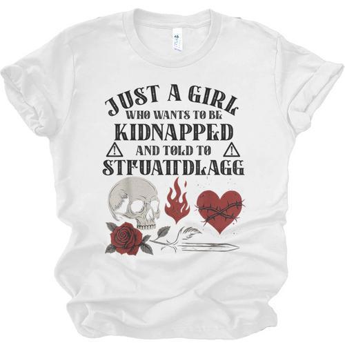 Dark Romance Smutt Book Merch Just A Good Girl STFUATTDLAGG Unisex Jersey T-Shirt - Bookorys