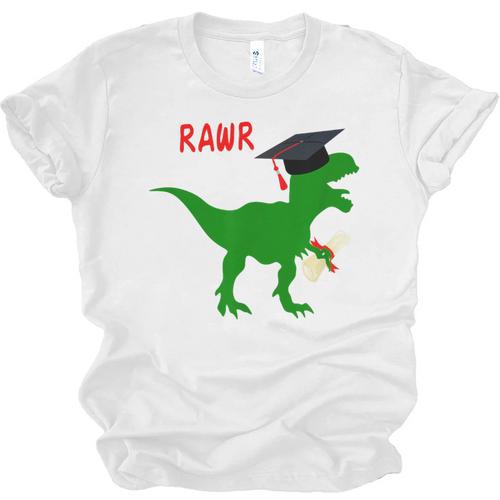 Dinosaur Rawr Diploma Graduate Graduation Unisex Jersey T-Shirt - Best Gift Smart
