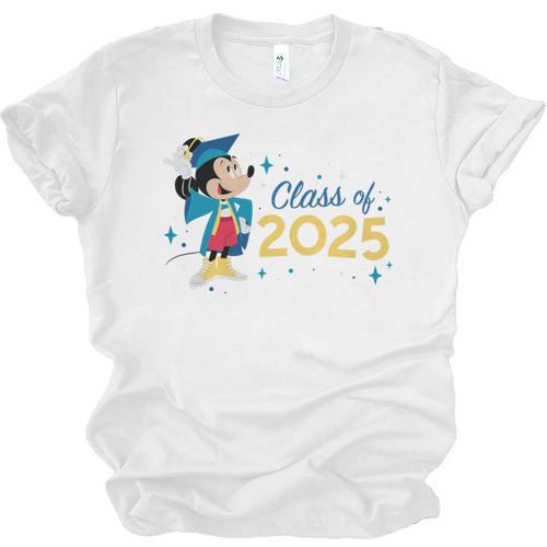 Disney Mickey Mouse Cap & Gown '25 Graduation Class Of 2025 Premium Tri-Blend Unisex Jersey T-Shirt - Best Gift Smart