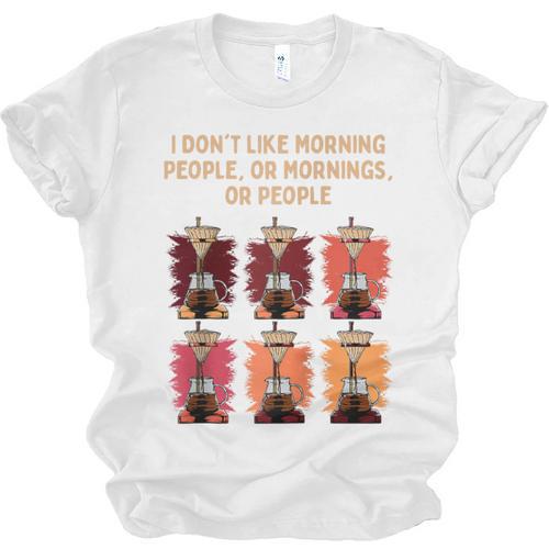 I Dont Like Morning People Introvert Coffee Lover Antisocial Raglan Baseball Tee Unisex Jersey T-Shirt - Raresse