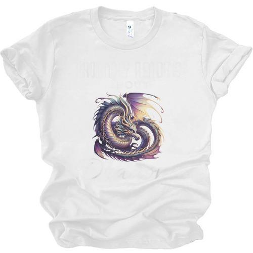 Dragon Fantasy Book Lover And Apparel Probably Reading About Dragons Unisex Jersey T-Shirt - Bookorys AU