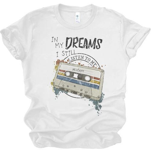 Dreams Of Music Mixtapes Retro Cassette Lifestyle Nostalgia Premium Tri-Blend Unisex Jersey T-Shirt - Figerry