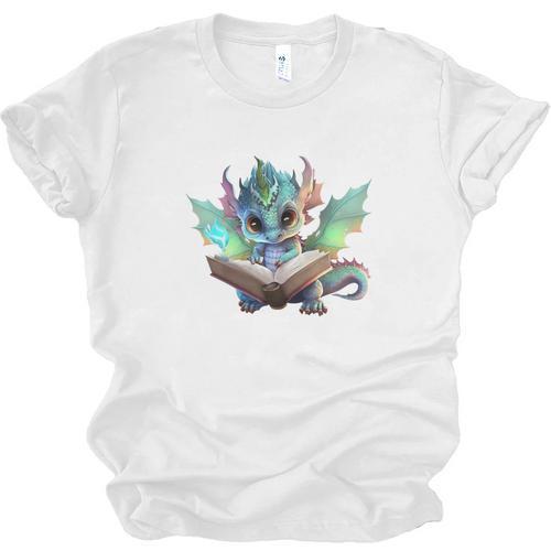 Easily Distracted By Dragon And Books Introvert Shirt Unisex Jersey T-Shirt - Raresse