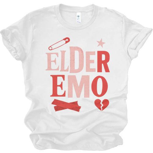 Elder Emo Retro Punk Typography Nostalgia Premium Tri-Blend Unisex Jersey T-Shirt - Figerry