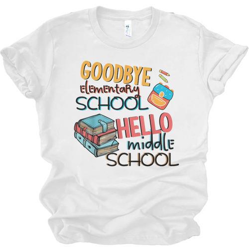 Elementary School End Of Year Graduation Middle Unisex Jersey T-Shirt - Best Gift Smart