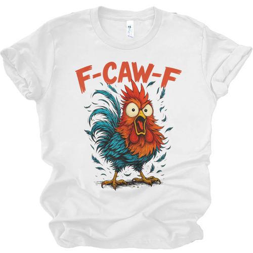 F-Caw-F Rooster F Awk F Chicken Coffee Romance Books Lover Unisex Jersey T-Shirt - Bookorys UK