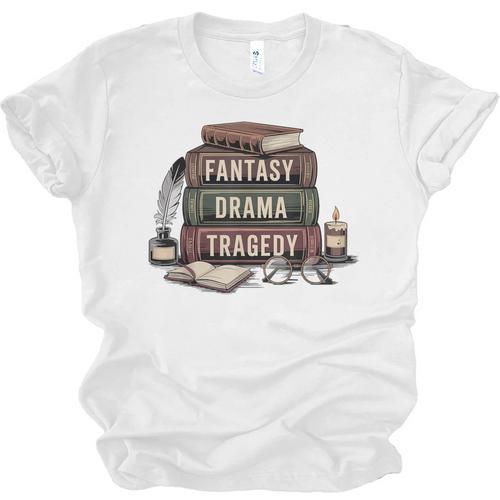 Fantasy Drama Tragedy Gothic Book Lover Bookworm Unisex Jersey T-Shirt - Bookorys CA