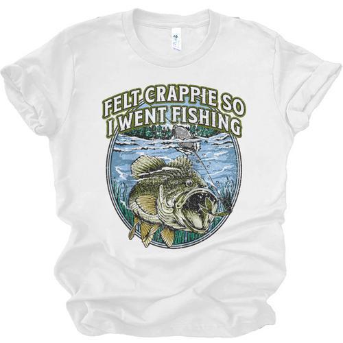 Felt Crappie So I Went Fishing Introvert Lakes Antisocial Raglan Baseball Tee Unisex Jersey T-Shirt - Raresse
